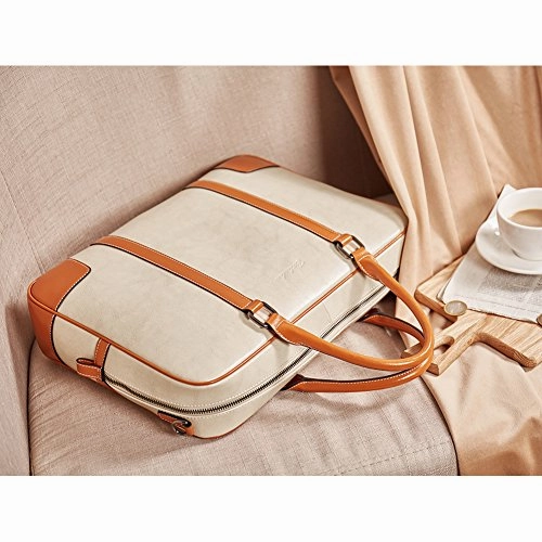 BOSTANTEN Leather Briefcase Messenger Satchel Bags Laptop Handbags for Women