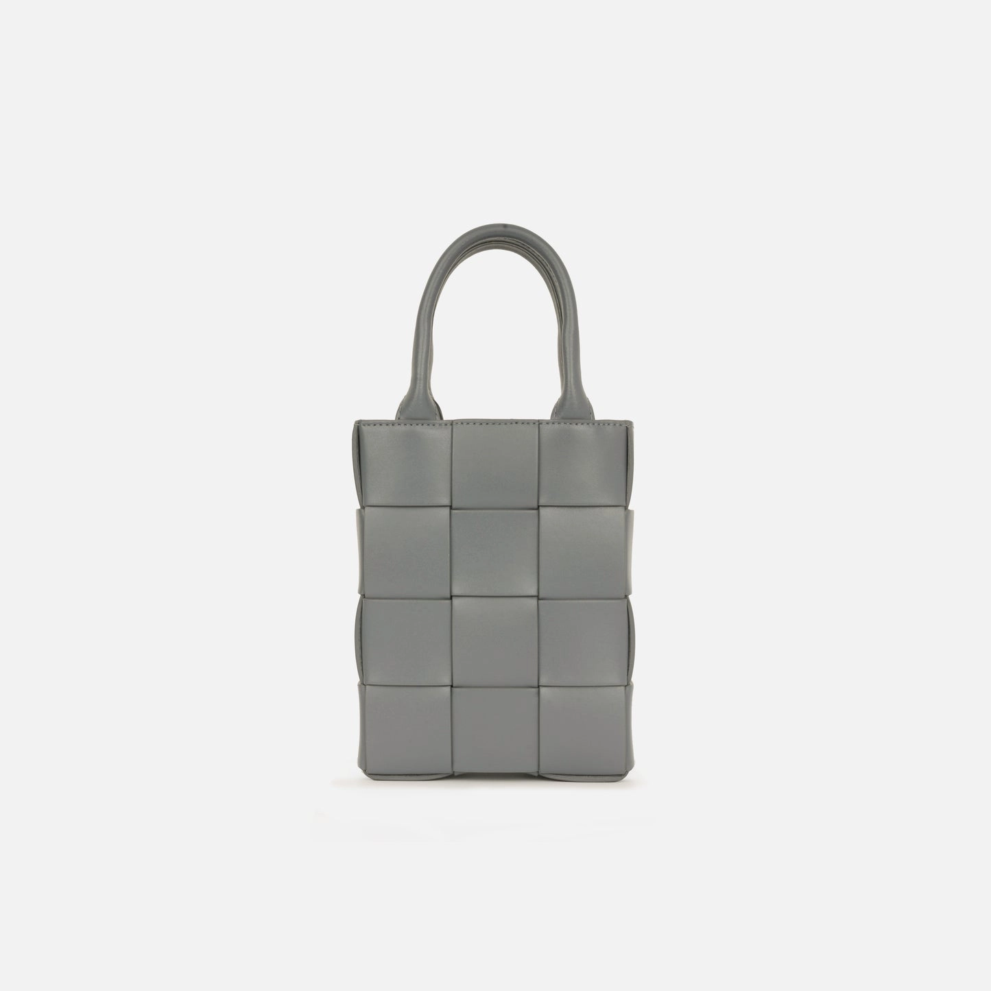 Bottega Veneta - Mini Cassete Tote - Grey Intrecciato SHW - Pre-Loved