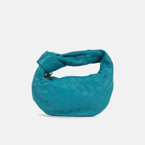 Bottega Veneta - Mini Jodie - Teal lambskin Intrecciato GHW - Pristine