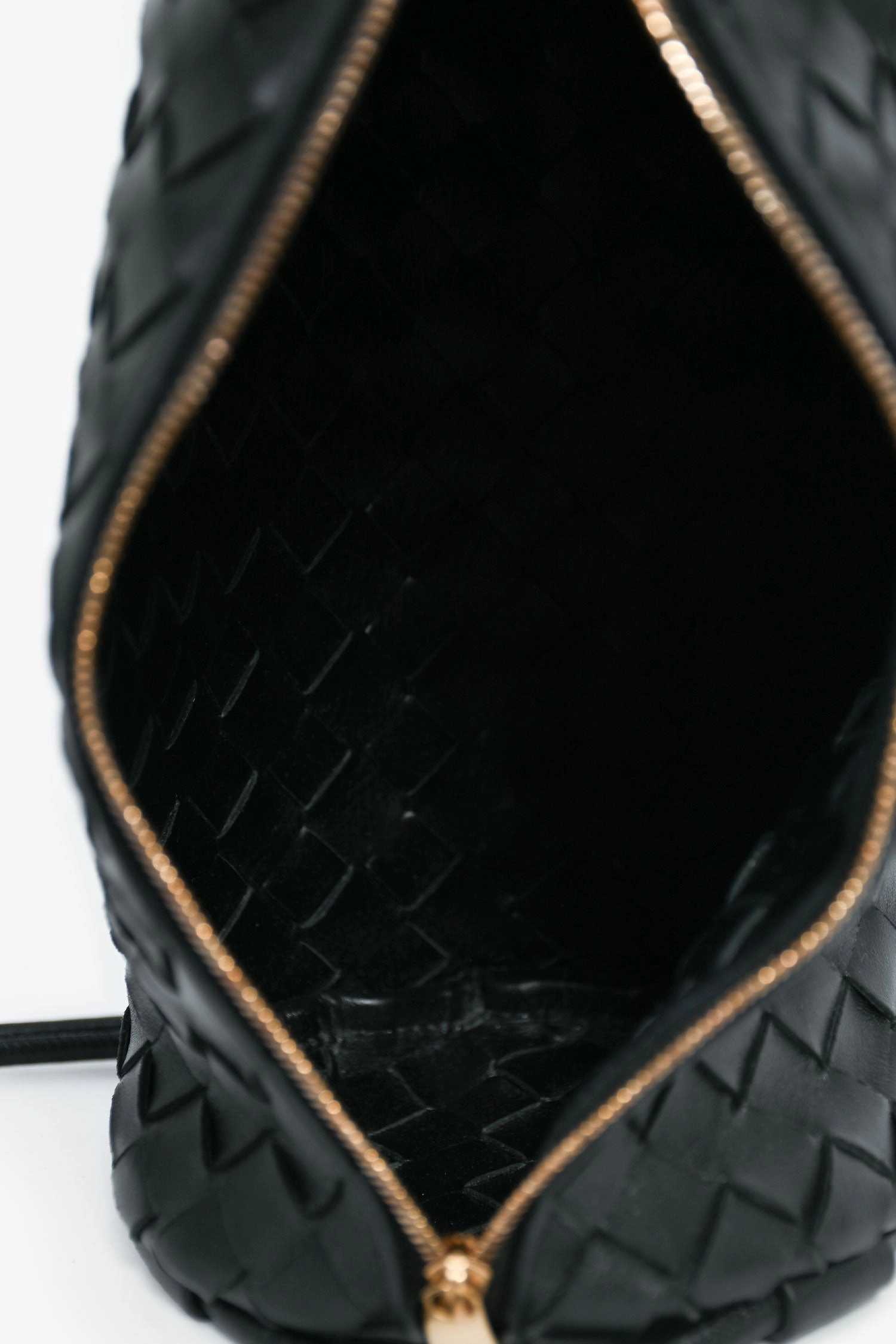 Bottega Veneta Black Intrecciato Leather Barrel Shoulder Bag