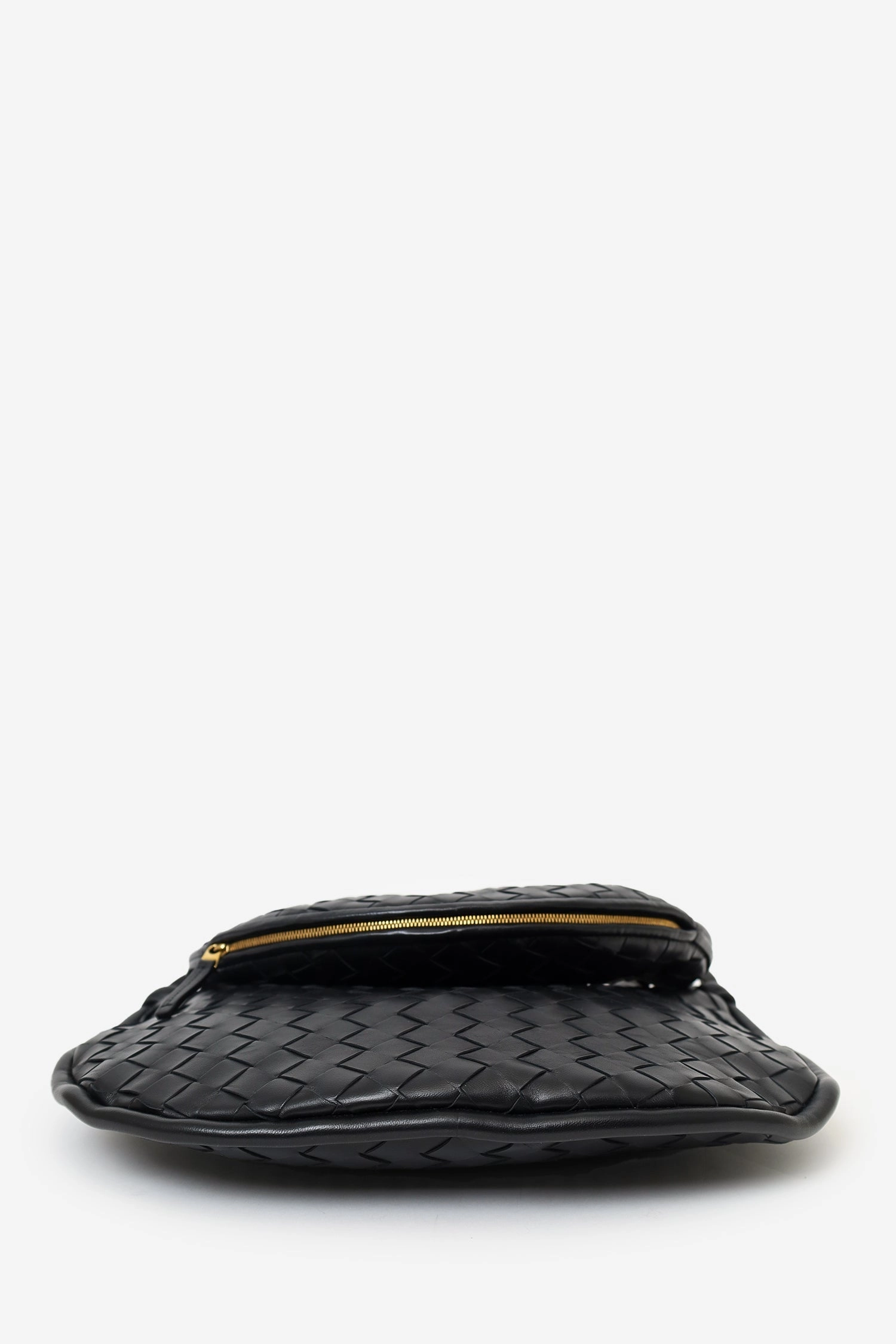 Bottega Veneta Black Intrecciato Leather Gemelli Medium Shoulder Bag