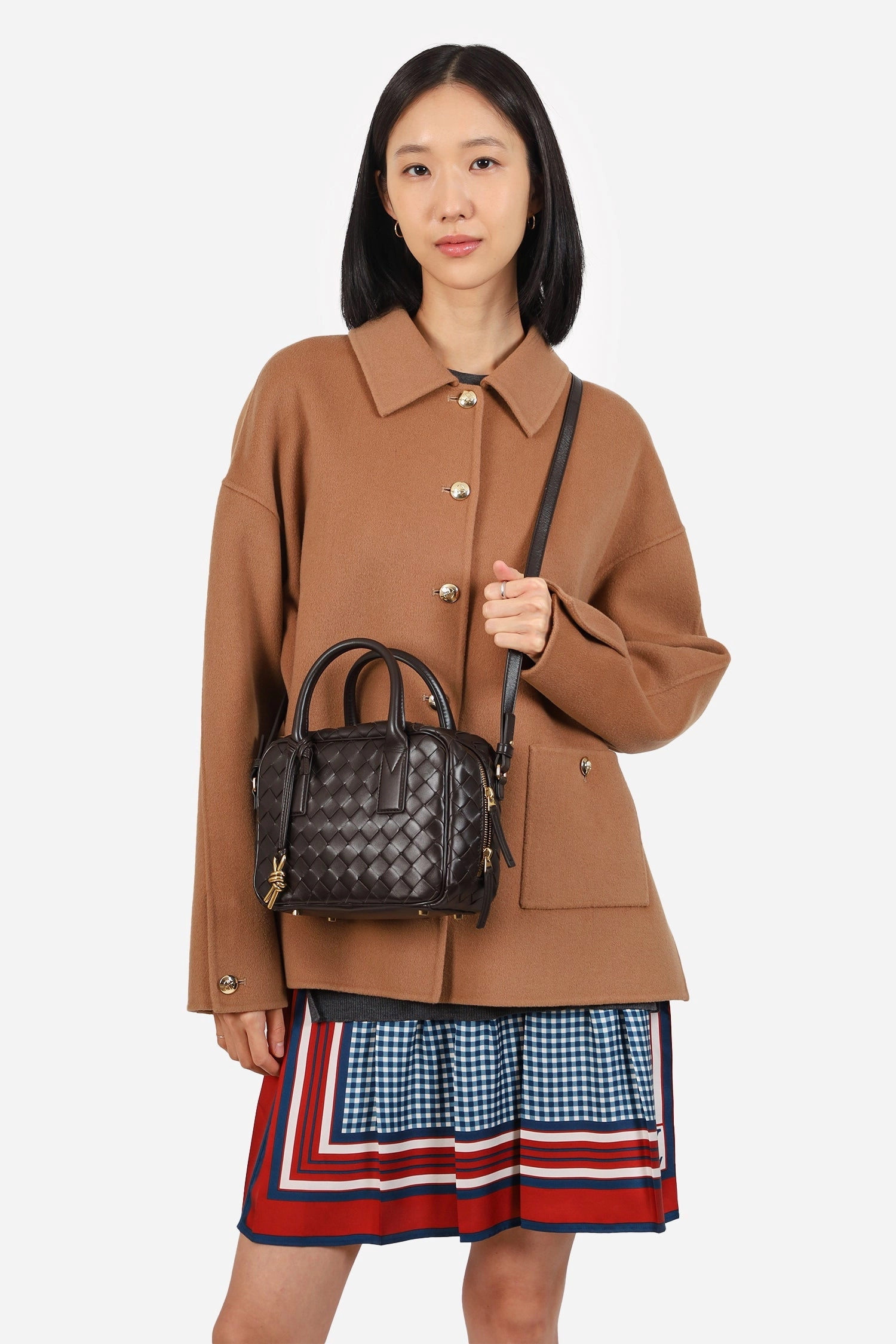 Bottega Veneta Brown Intrecciato Leather Getaway Crossbody Bag