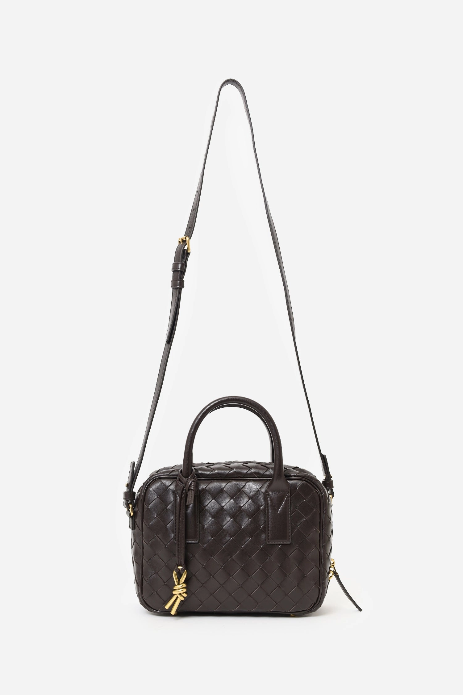 Bottega Veneta Brown Intrecciato Leather Getaway Crossbody Bag