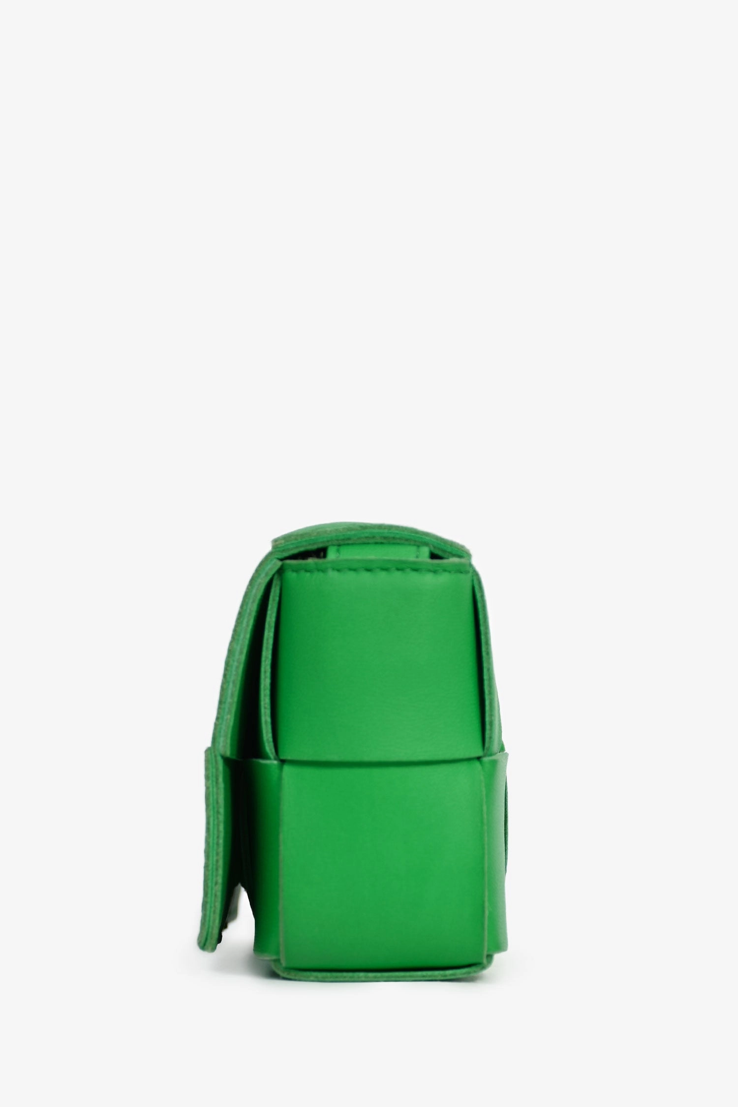 Bottega Veneta Green Maxi Intrecciato Leather Mini Cassette Crossbody Bag