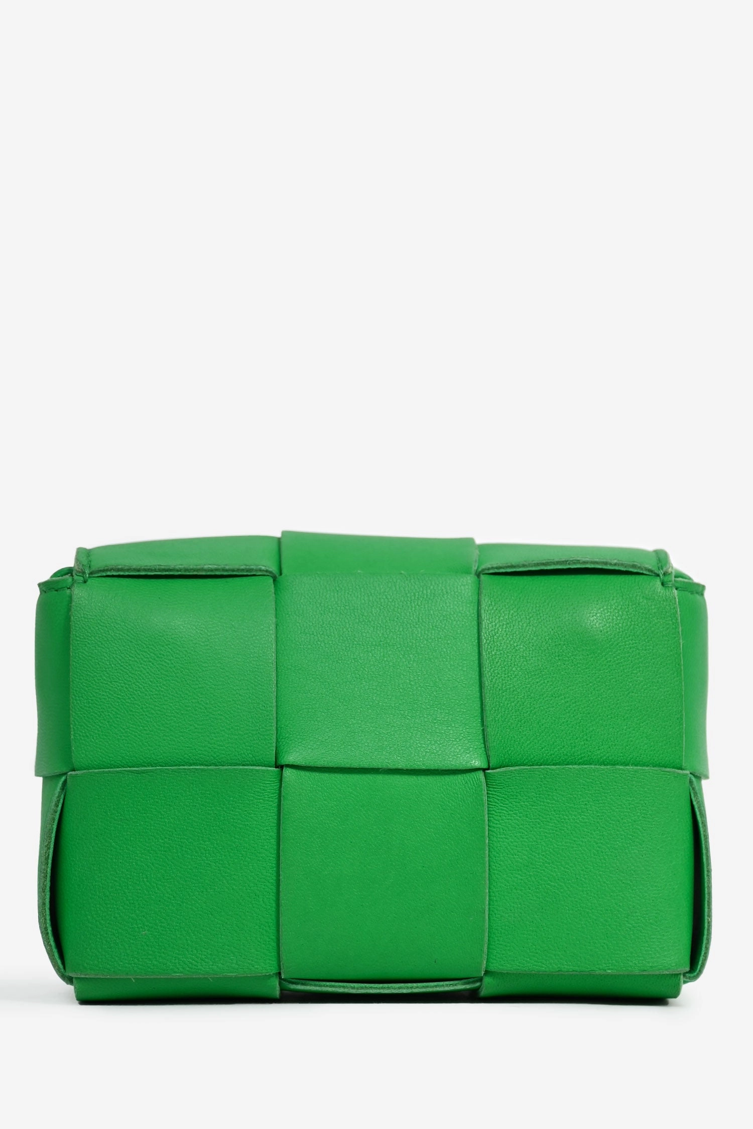 Bottega Veneta Green Maxi Intrecciato Leather Mini Cassette Crossbody Bag