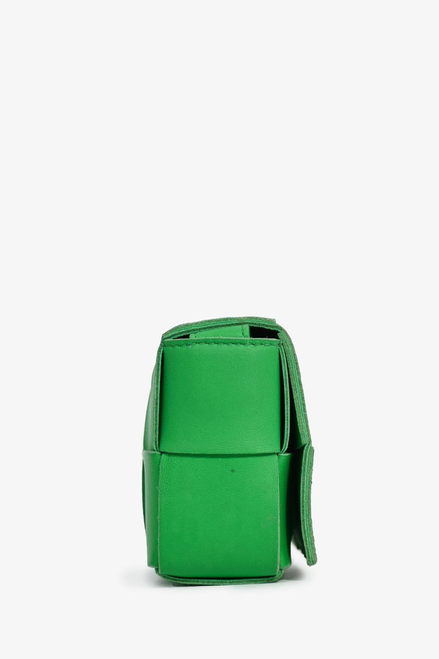 Bottega Veneta Green Maxi Intrecciato Leather Mini Cassette Crossbody Bag