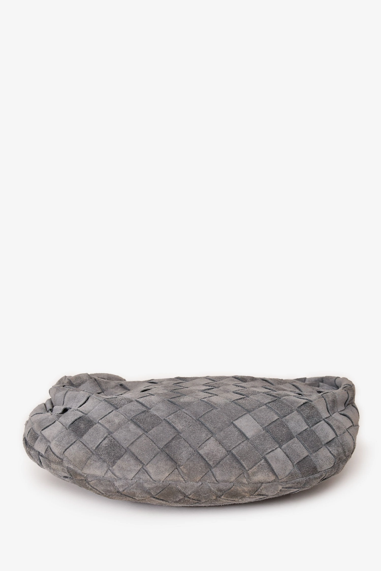 Bottega Veneta Grey Intrecciato Suede Mini Jodie Bag (As Is)