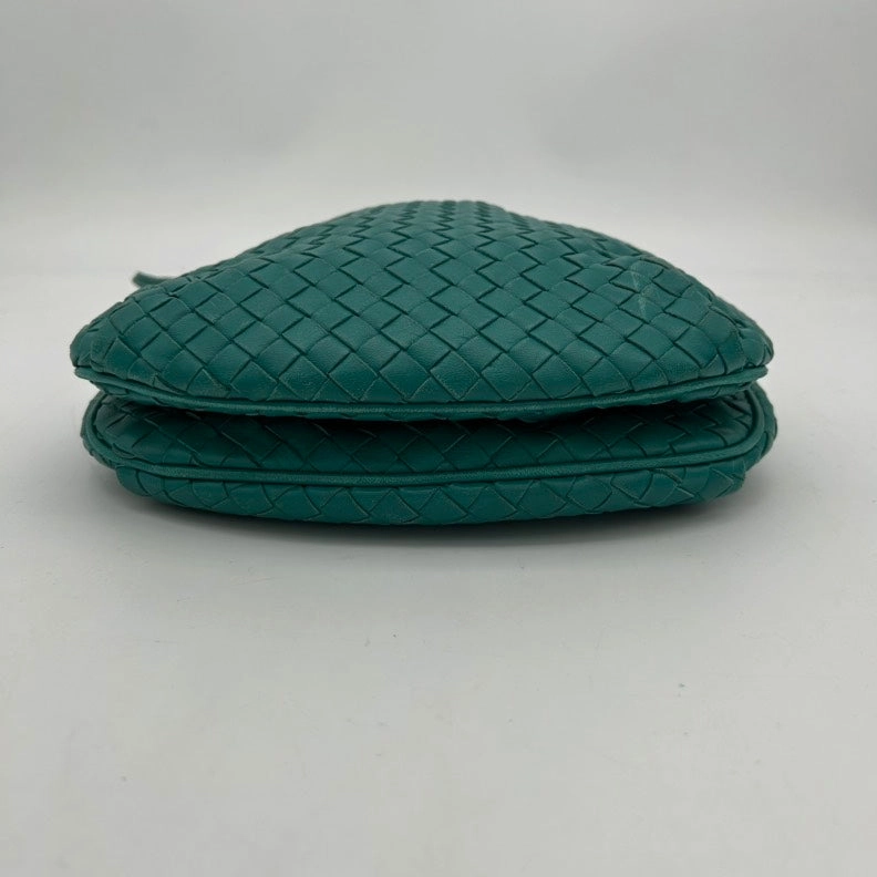 Bottega Veneta Leather Crossbody Bag Green Medium