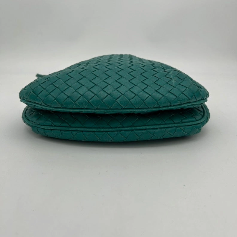 Bottega Veneta Leather Crossbody Bag Green Medium