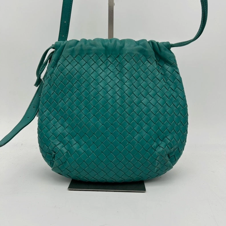 Bottega Veneta Leather Crossbody Bag Green Medium