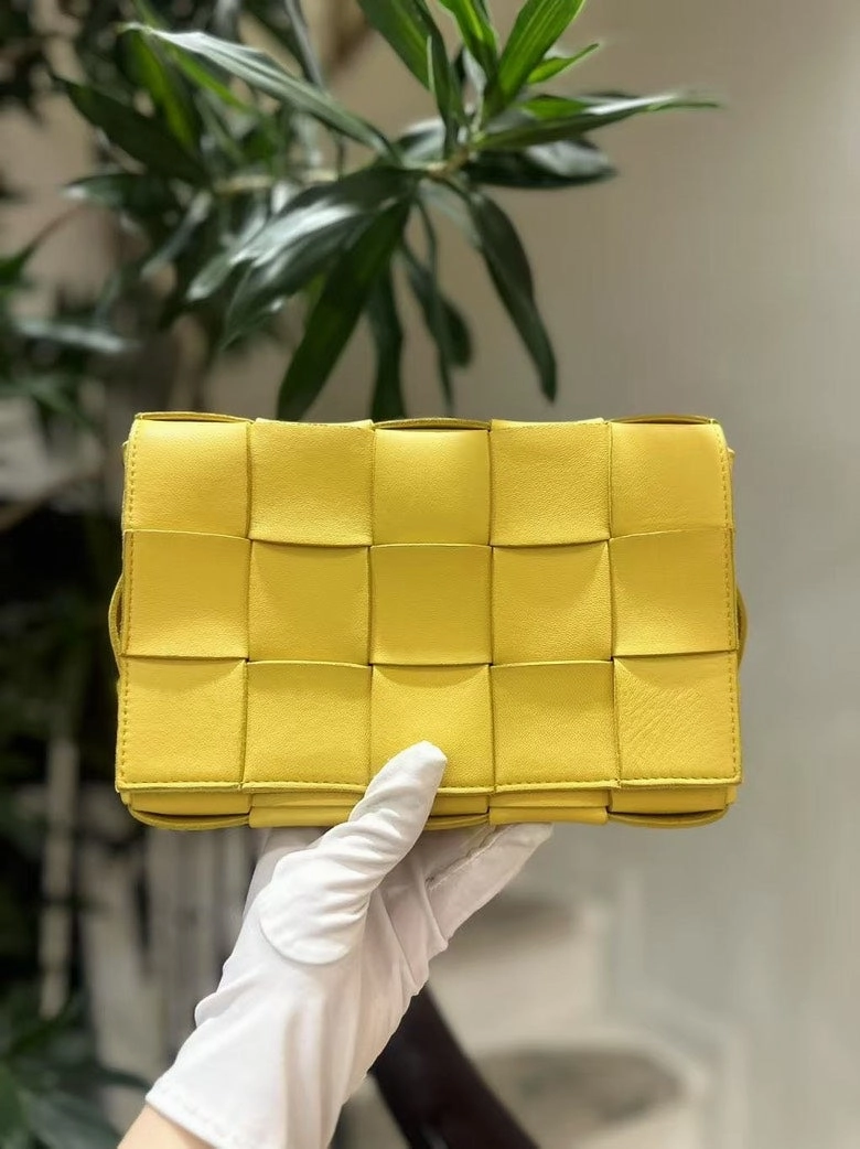 BOTTEGA VENETA Preloved BV Bag BZS Yellow Leather Crossbody