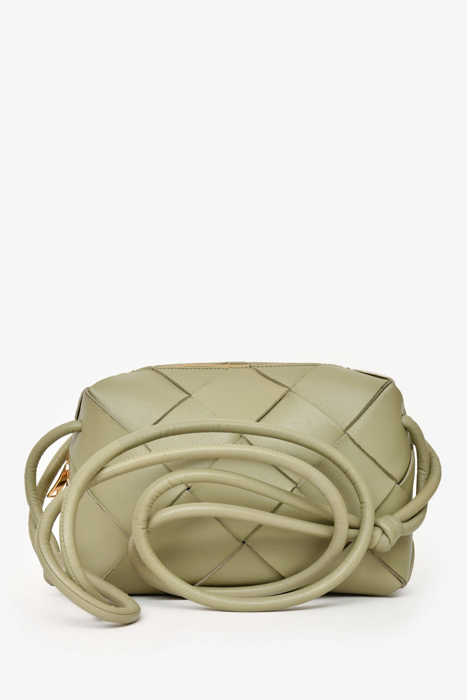 Bottega Veneta Sage Green Maxi Intrecciato 'Loop' Crossbody Bag
