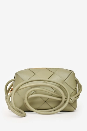 Bottega Veneta Sage Green Maxi Intrecciato 'Loop' Crossbody Bag