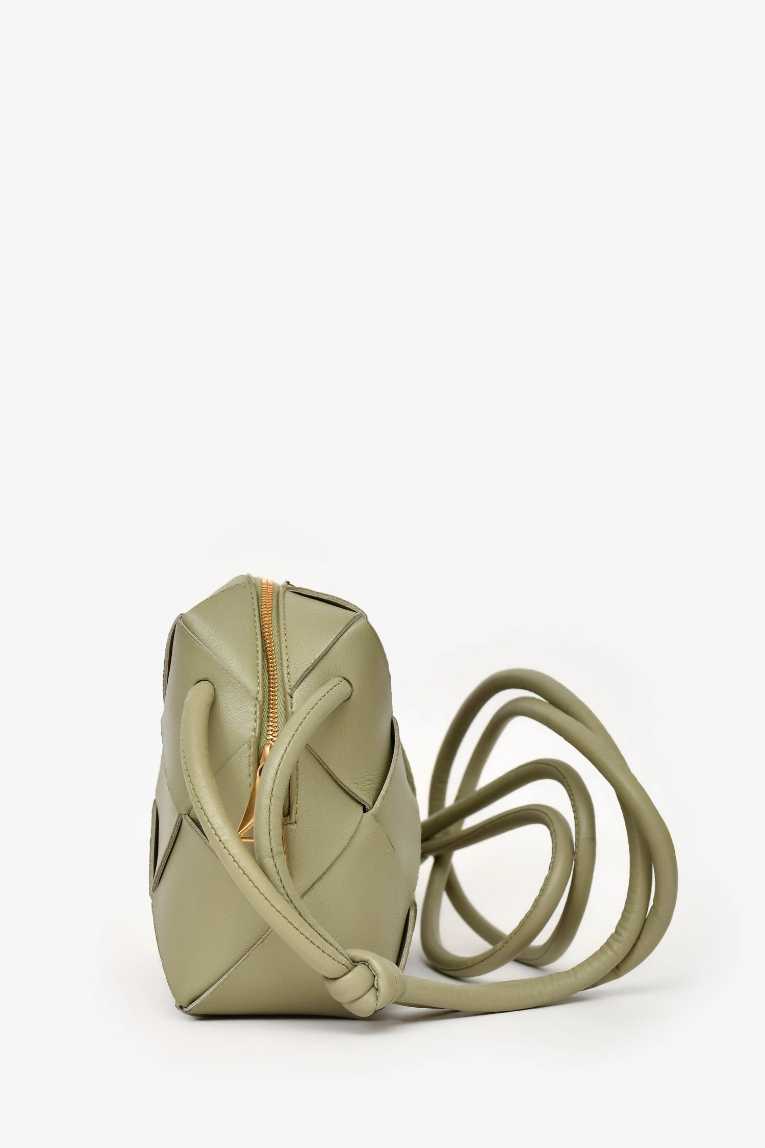 Bottega Veneta Sage Green Maxi Intrecciato 'Loop' Crossbody Bag