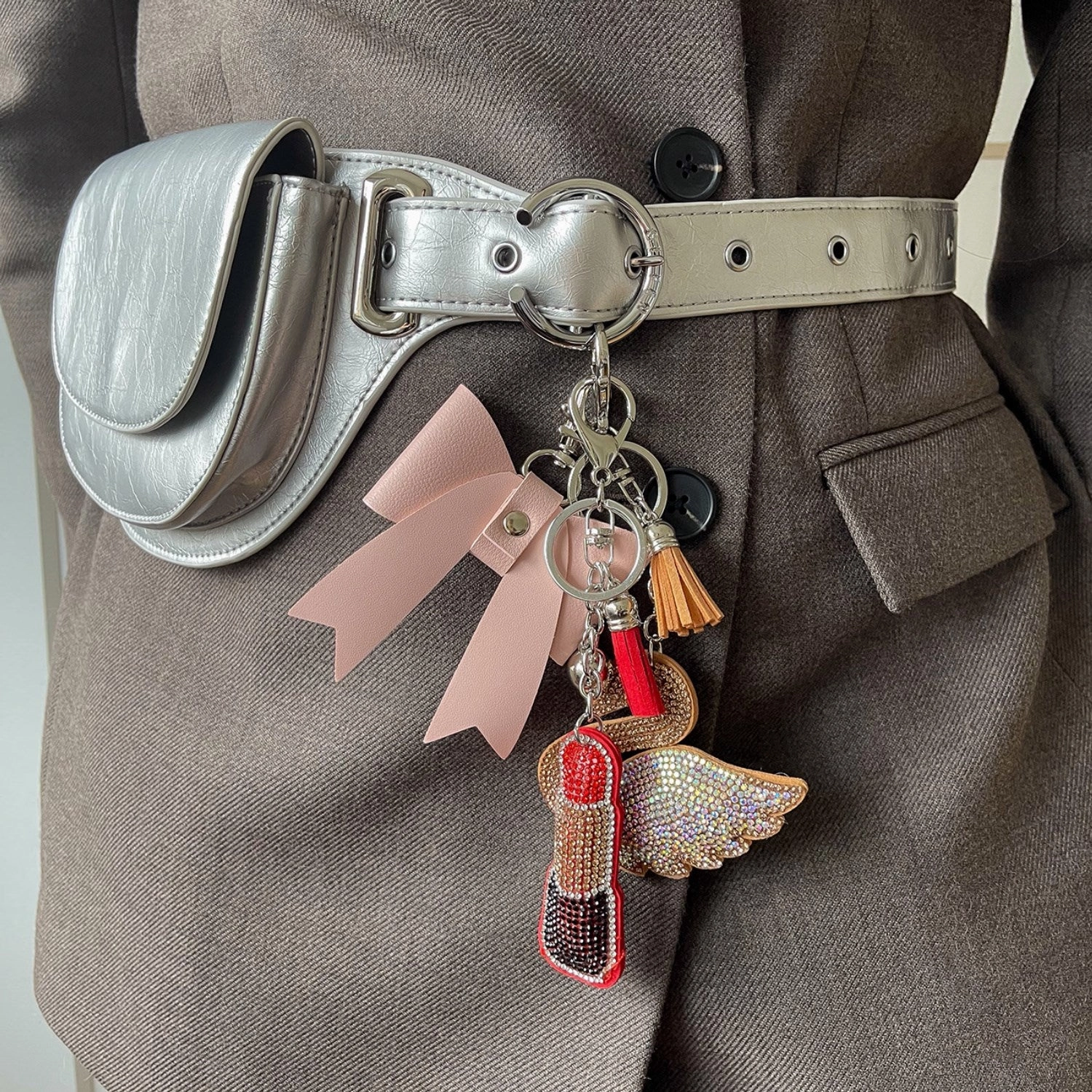 Bow's by Str Berta Keychain - Pink