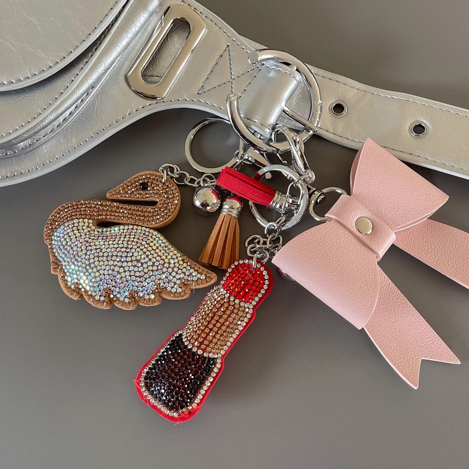 Bow's by Str Berta Keychain - Pink