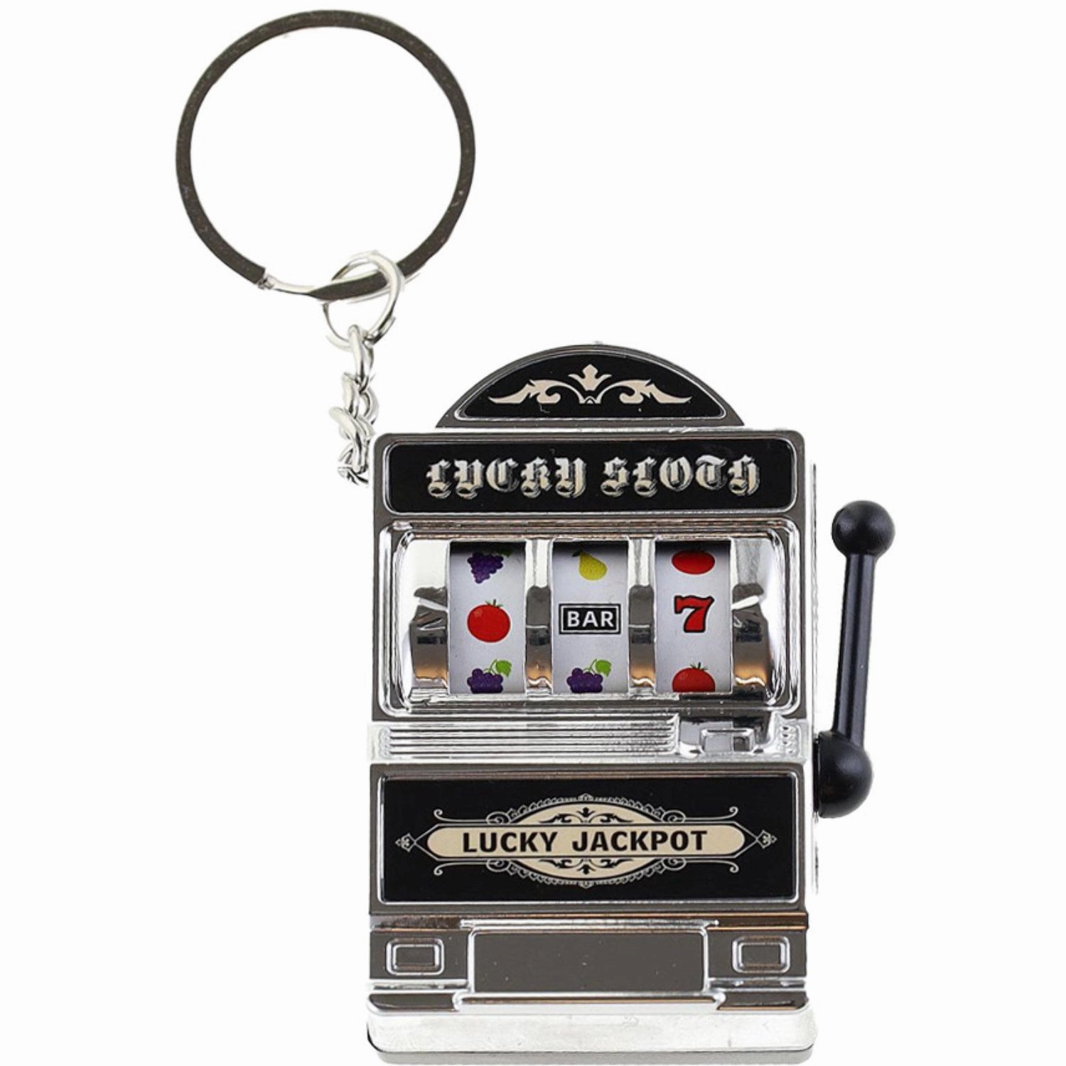 Bow's by Str Slot Machine Keychain - Silver