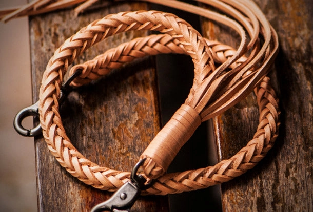 Braided leather biker trucker leather Chain for chain wallet biker wallet trucker wallet