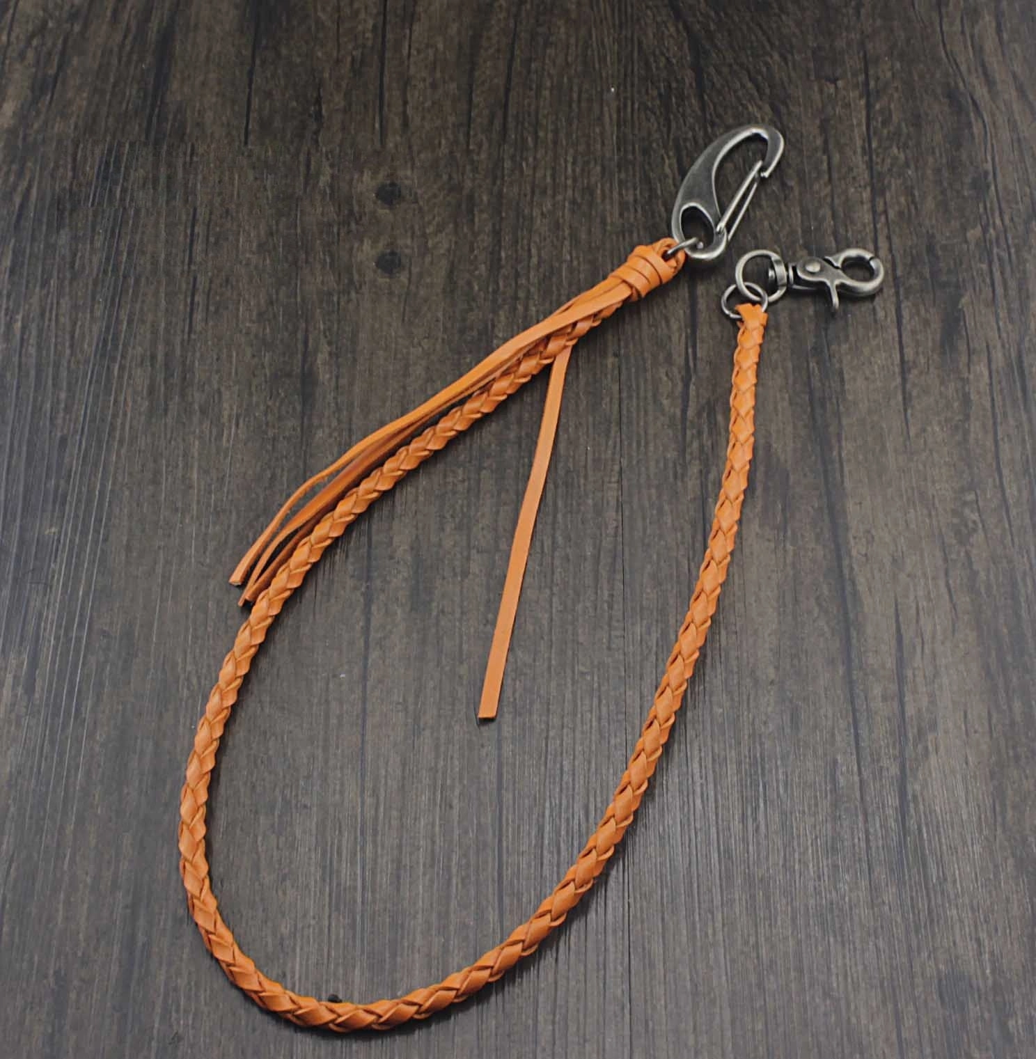 Braided Leather Cool Punk Rock Wallet Chain Biker Trucker Wallet Chain Trucker Wallet Chain for Men
