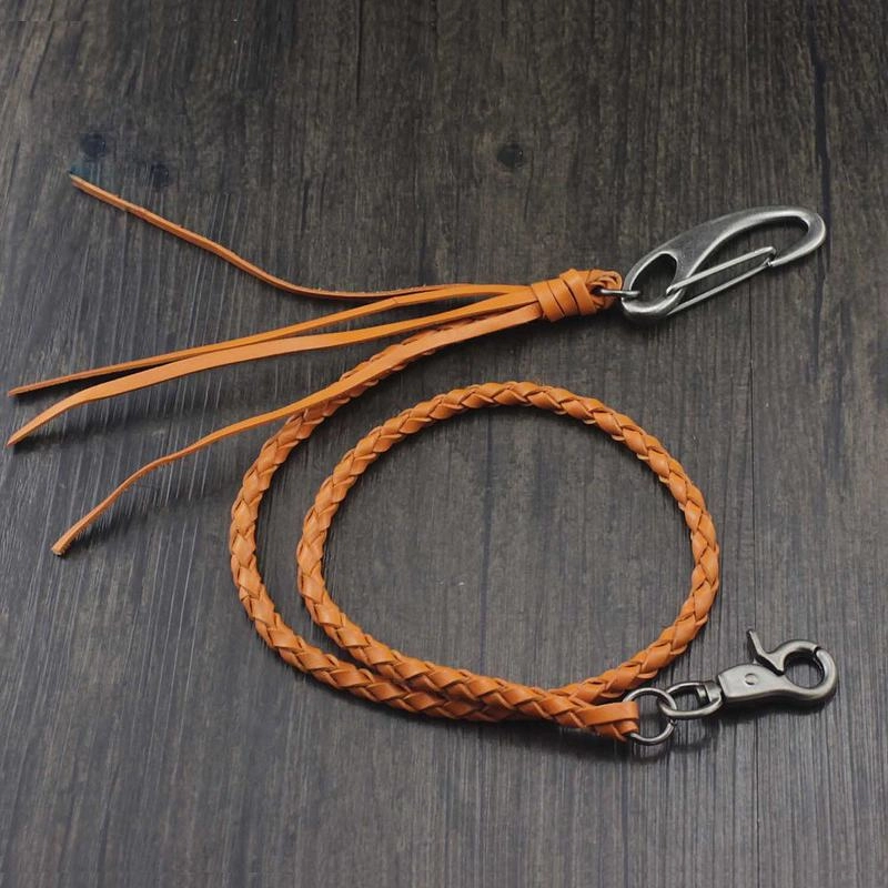 Braided Leather Cool Punk Rock Wallet Chain Biker Trucker Wallet Chain Trucker Wallet Chain for Men