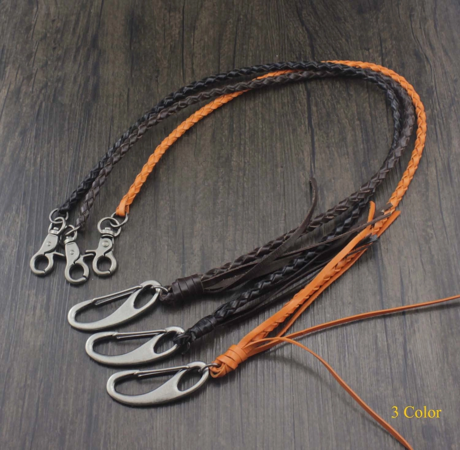 Braided Leather Cool Punk Rock Wallet Chain Biker Trucker Wallet Chain Trucker Wallet Chain for Men