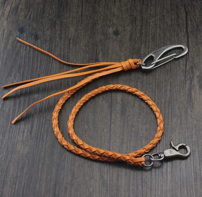 Braided Leather Cool Punk Rock Wallet Chain Biker Trucker Wallet Chain Trucker Wallet Chain for Men