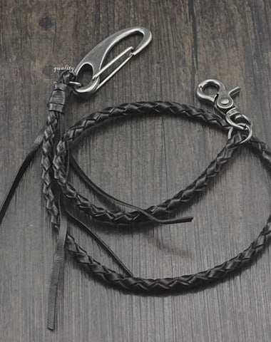 Braided Leather Cool Punk Rock Wallet Chain Biker Trucker Wallet Chain Trucker Wallet Chain for Men