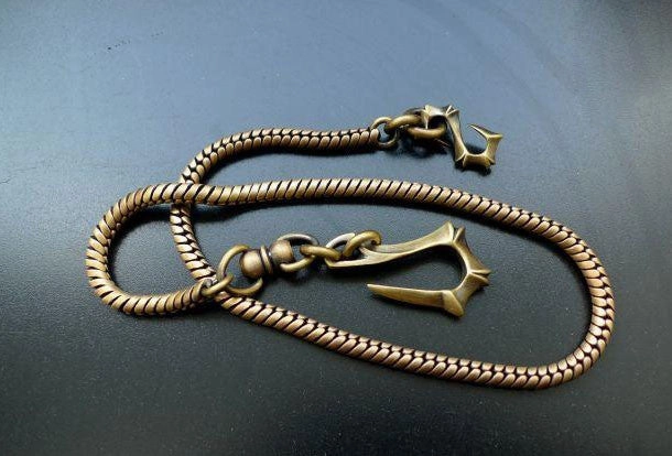 Brass biker trucker dragon hook wallet Chains for chain wallets biker wallet trucker wallet