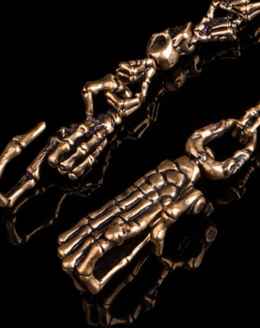 Brass biker trucker skull hand god hand Chain for chain wallet biker wallet trucker wallet