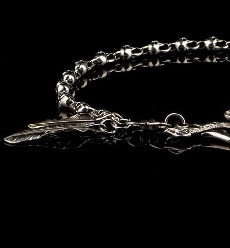 Brass silver biker trucker Skull Keychain wallet Chain for chain wallet biker wallet trucker wallet