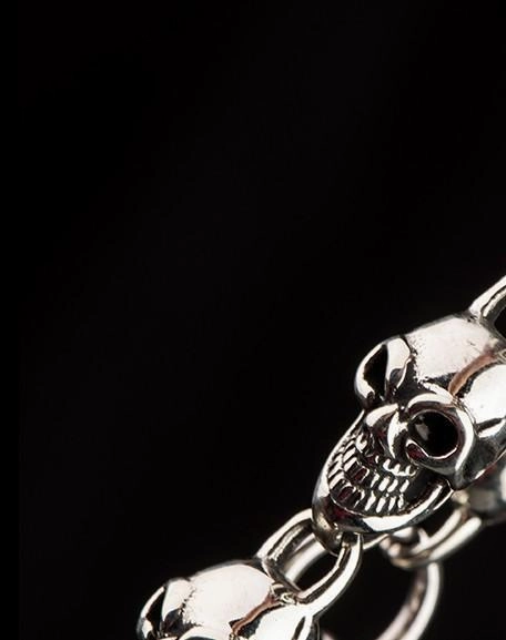 Brass silver biker trucker Skull Keychain wallet Chain for chain wallet biker wallet trucker wallet