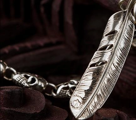 Brass silver biker trucker Skull Keychain wallet Chain for chain wallet biker wallet trucker wallet