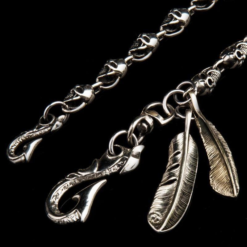 Brass Silver biker trucker Skull wallet Chain for chain wallet biker wallet trucker wallets
