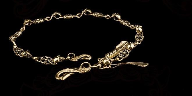 Brass silver biker trucker Tibetan wallet Chain for chain wallets biker wallet trucker wallet
