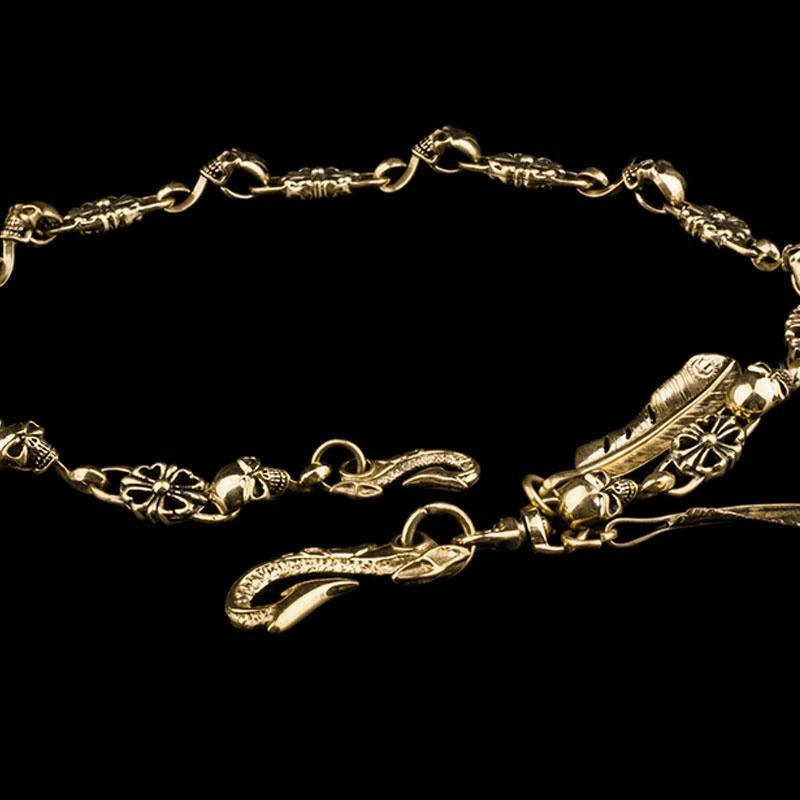 Brass silver biker trucker Tibetan wallet Chain for chain wallets biker wallet trucker wallet