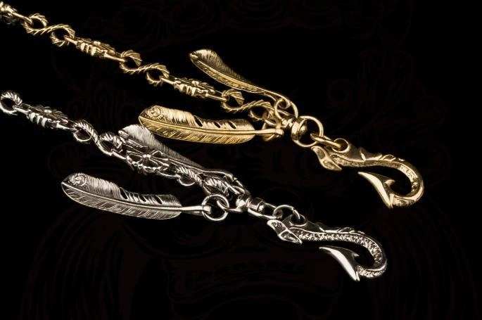 Brass silver biker trucker Tibetan wallet Chain for chain wallets biker wallet trucker wallet