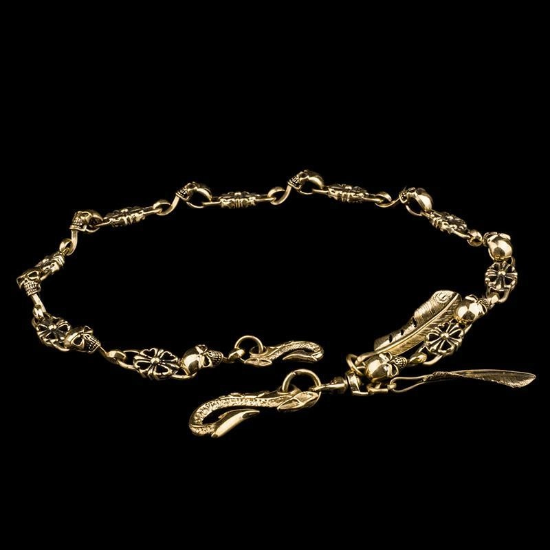 Brass silver biker trucker Tibetan wallet Chain for chain wallets biker wallet trucker wallet