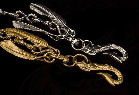 Brass silver biker trucker Tibetan wallet Chain for chain wallets biker wallet trucker wallet