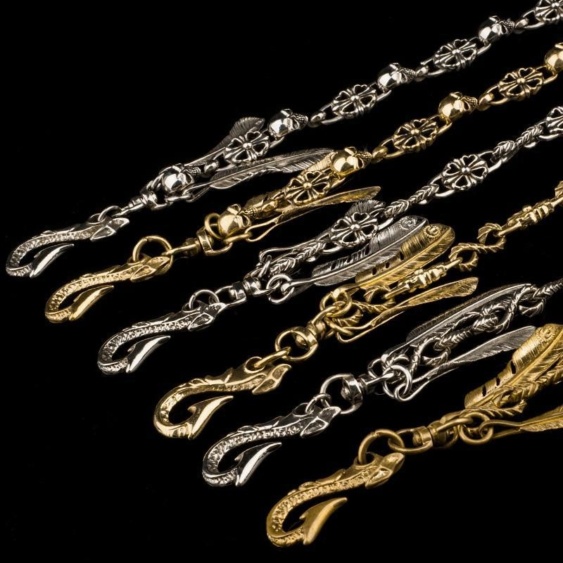 Brass silver biker trucker Tibetan wallet Chain for chain wallets biker wallet trucker wallet