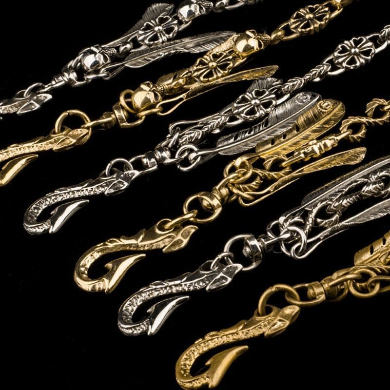 Brass silver biker trucker Tibetan wallet Chain for chain wallets biker wallet trucker wallet