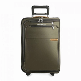 Briggs & Riley Baseline-Softside Carry-On Wheeled Upright Garment Bag, Olive, One SIze
