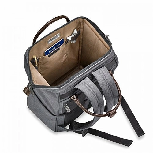 Briggs & Riley Kinzie Street, Framed Wide-Mouth Backpack, Grey