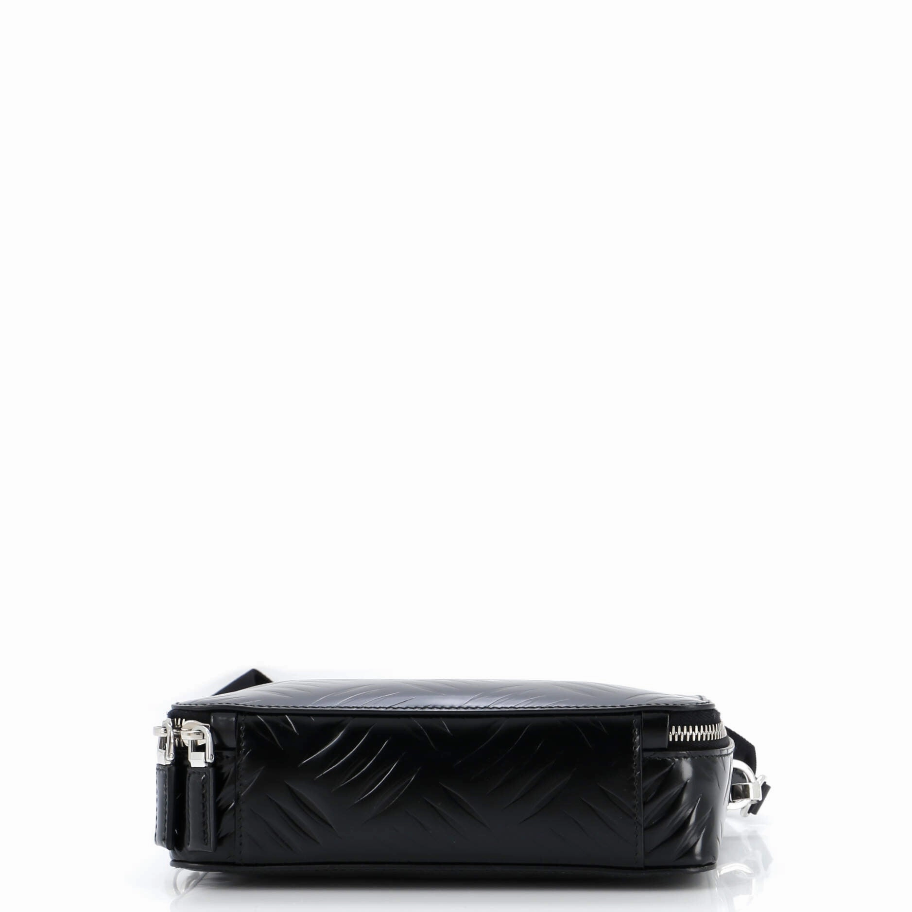 Brique Crossbody Bag Embossed Brushed Leather Medium