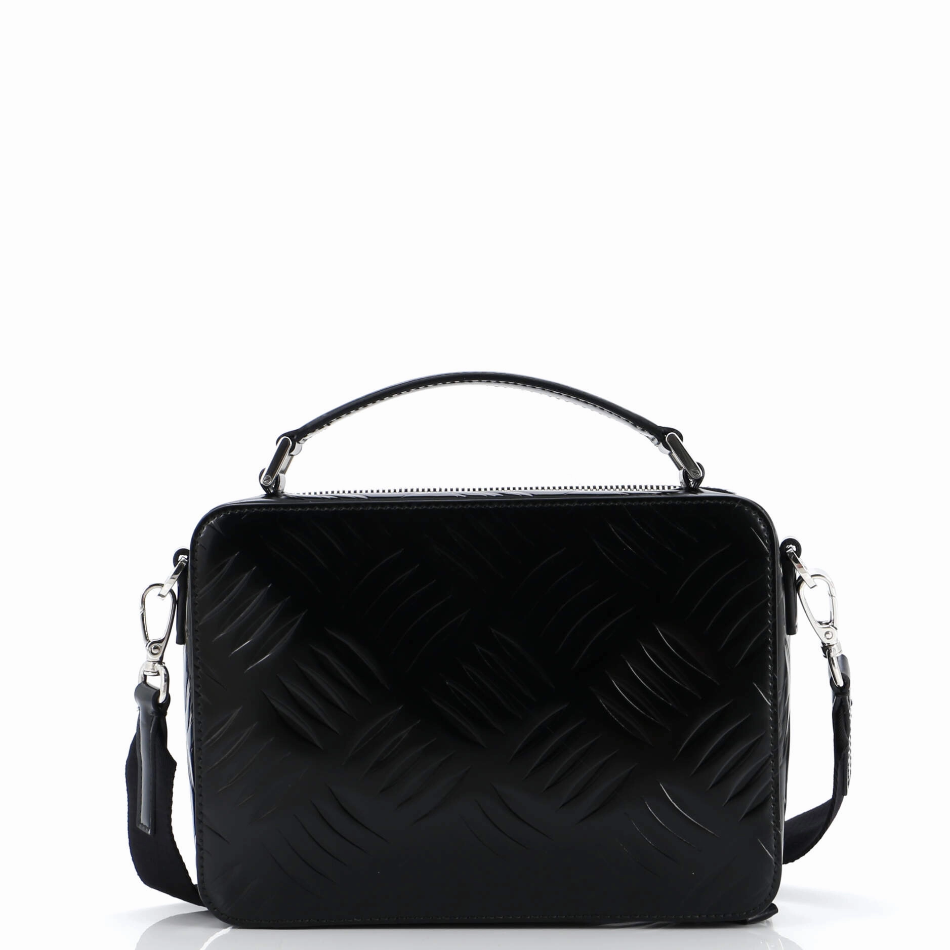 Brique Crossbody Bag Embossed Brushed Leather Medium