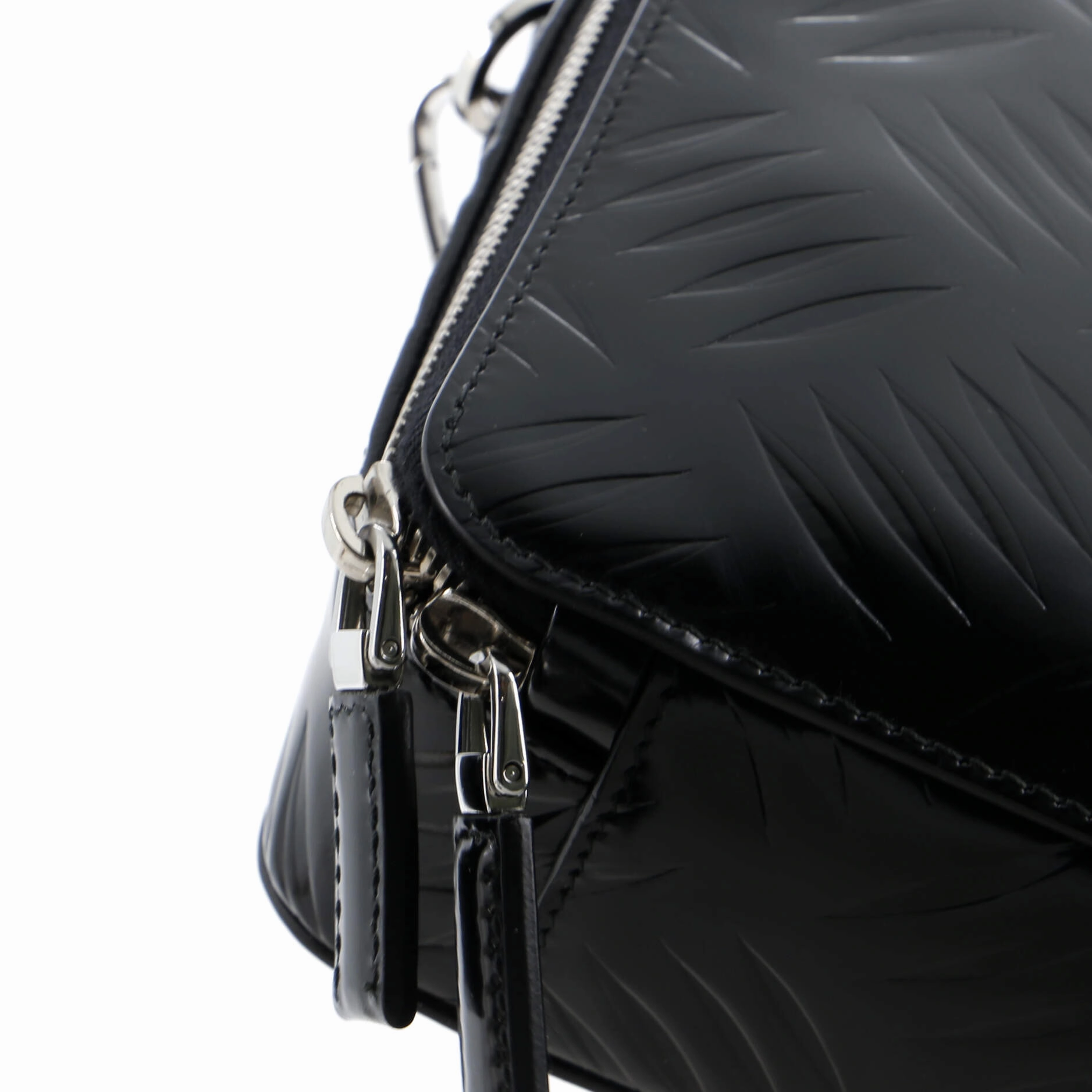 Brique Crossbody Bag Embossed Brushed Leather Medium