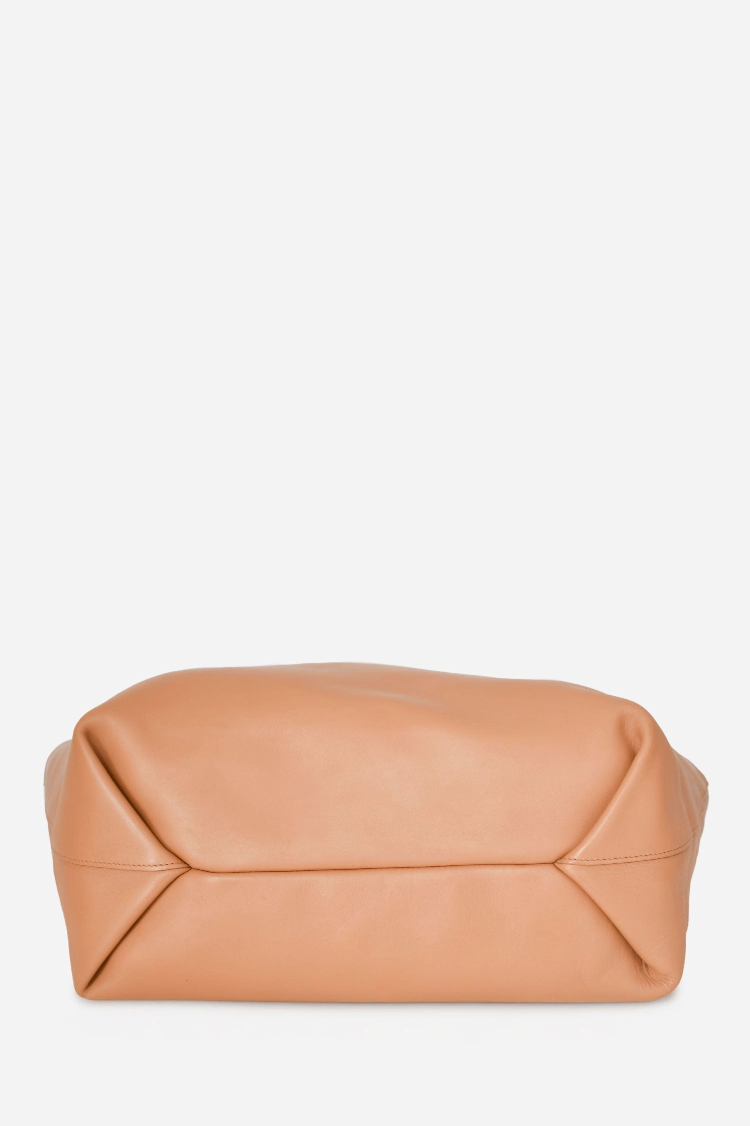 Brunello Cucinelli Camel Leather Logo Tote Bag