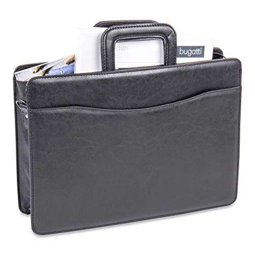 Bugatti Harrold Briefcase, Synthetic Leather, Black
