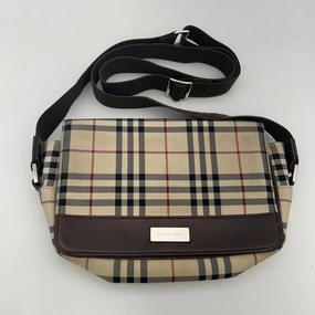 Burberry 2000-2017 House Check Canvas Flap Crossbody Bag bb5514gr