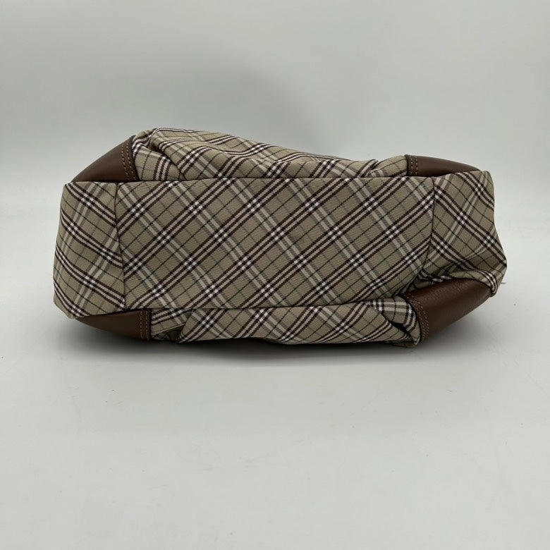 Burberry Canvas Leather Crossbody Bag Beige Brown Medium