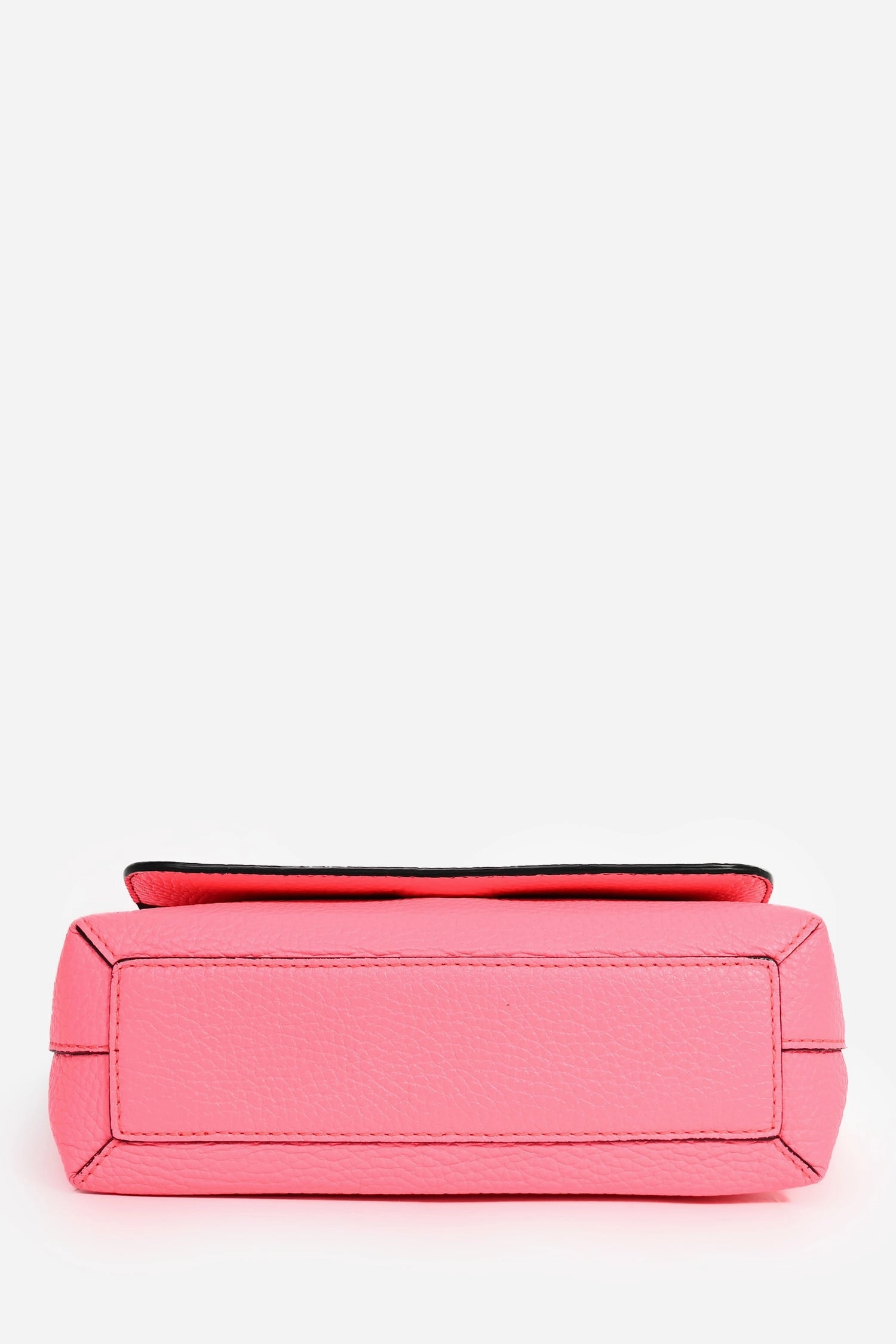 Burberry Neon Pink Grained Leather Logo Crossbody Bag